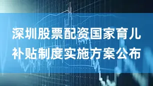 深圳股票配资国家育儿补贴制度实施方案公布