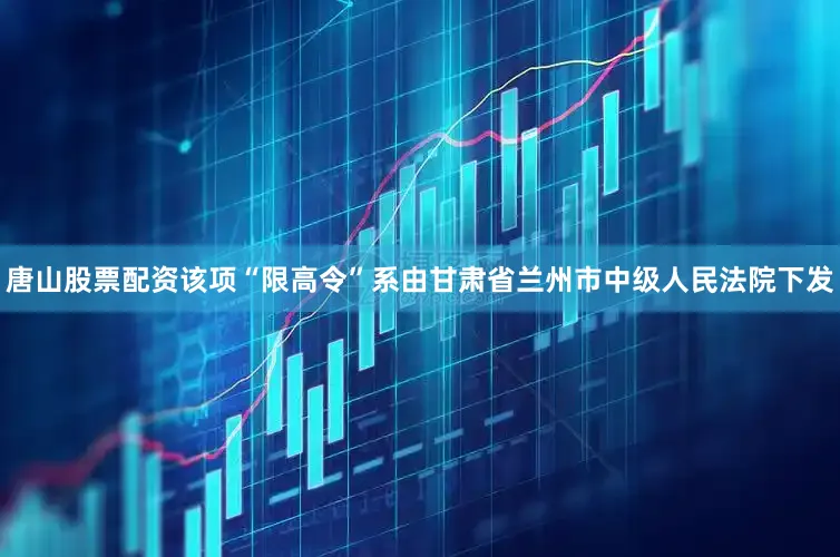 唐山股票配资该项“限高令”系由甘肃省兰州市中级人民法院下发