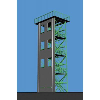 供应钢结构消防训练塔防火瞭望塔角钢避雷塔